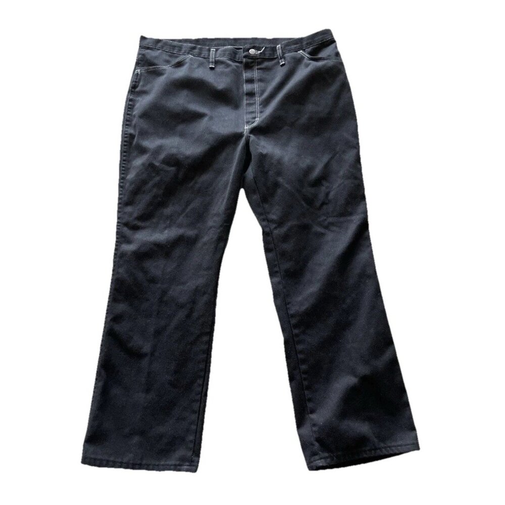 Vintage Maverick Mens Black Embroidered Jeans Mens Sz 42 Made USA Baggy Pants - Picture 3 of 16